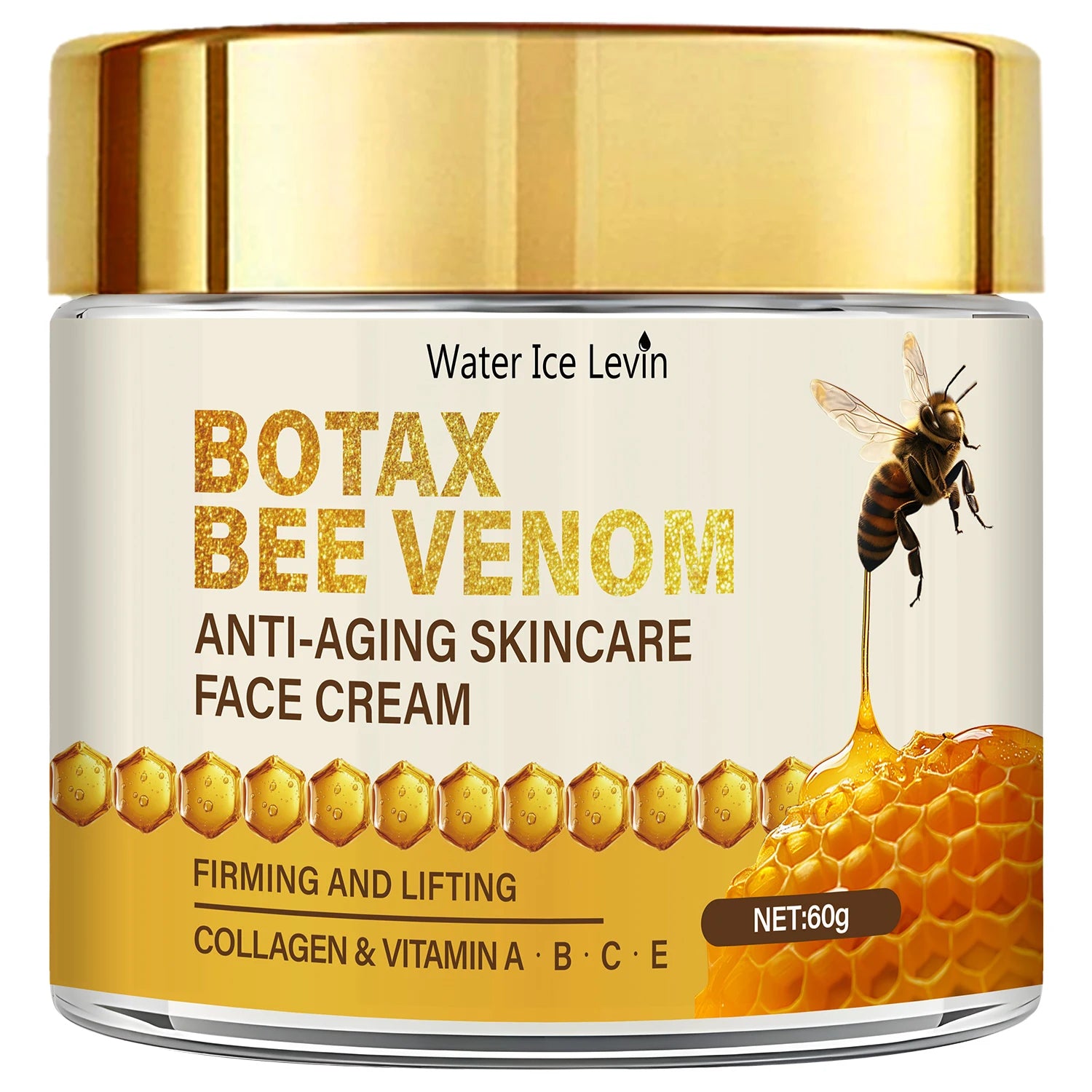 Bee Venom Face Cream with Collagen & Vitamin Infusion - Firming & Lifting Hydration, Fast Absorption, Winter Renewal