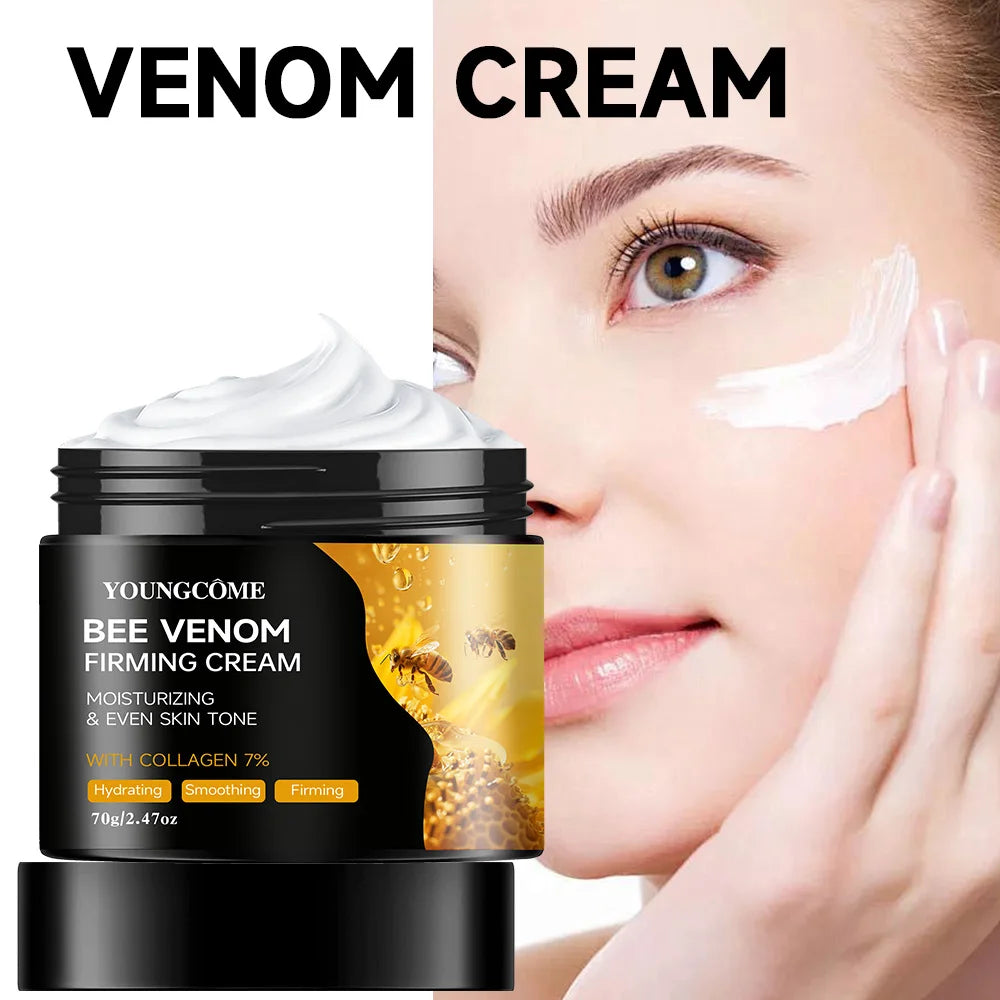 Premium Bee Venom Cream for Face & Neck - Collagen Boost, Skin Tightening, Natural Moisturizer for Sensitive Skin, Non-Greasy