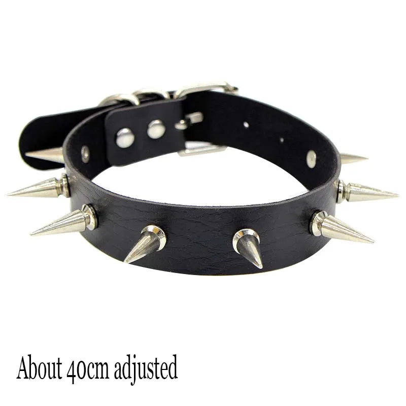 Woman Black Bat Punk Choker Collar Necklace Sexy PU Leather Heart Lock Key Spike Gothic Cosplay Accessories Party Jewelry New