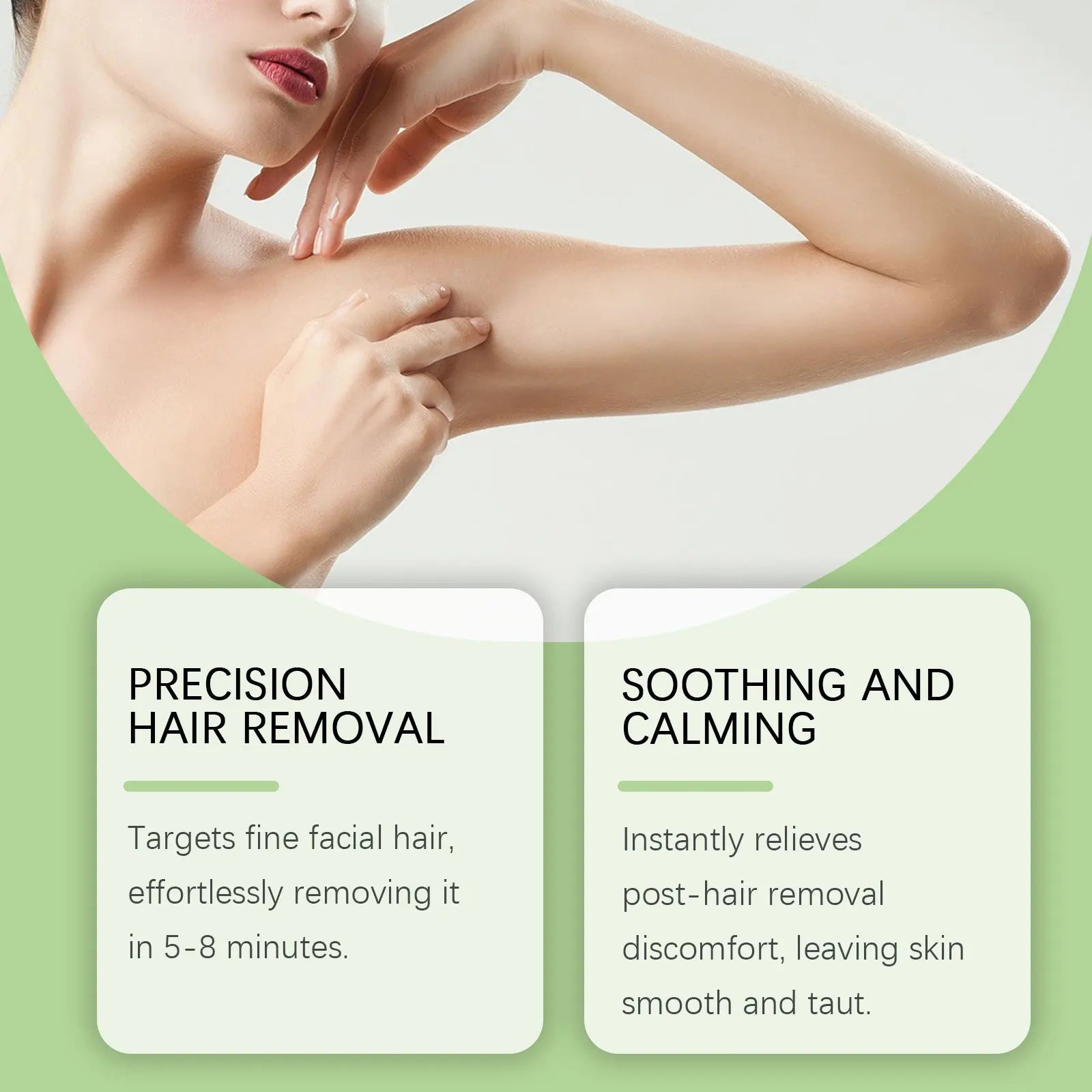 Facial Hair Removal Kit for Women Face and Body Sensitive Skin Soothing Depilatory Cream Set with Calming Gel Holiday Gift