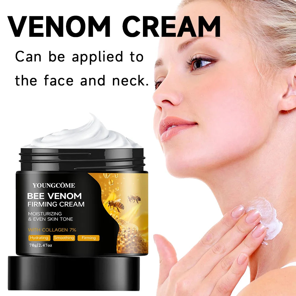 Premium Bee Venom Cream for Face & Neck - Collagen Boost, Skin Tightening, Natural Moisturizer for Sensitive Skin, Non-Greasy