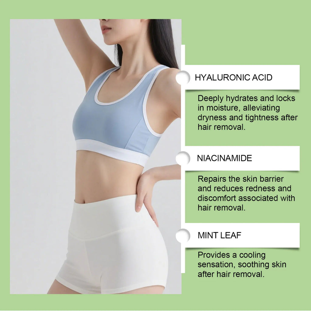 Facial Hair Removal Kit for Women Face and Body Sensitive Skin Soothing Depilatory Cream Set with Calming Gel Holiday Gift